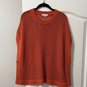 Madewell 3X NWOT Orange Knit Sweater